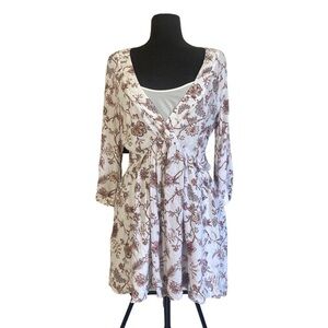 Hinge Floral Tunic Mini Dress